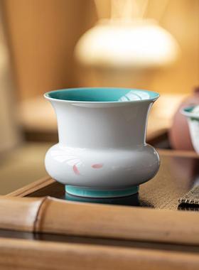 泉茶JNT-CH00陶瓷纳建水斋茶室桌面水盂明茶渣缸茶洗废水缸茶渣桶