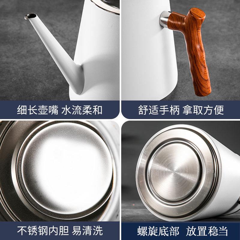 30不磁锈钢茶酒壶加厚家用平4F977J778底电炉烧水泡茶壶店餐厅户