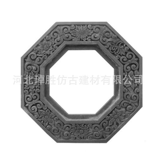 仿砖雕什墙锦窗古建围483装古饰透窗扇形徽院派福字窗花庭镂空现