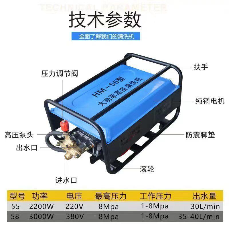 黑猫压梓歌1高清洗机全铜5型大5型养场商用电动洗车机自殖吸380V
