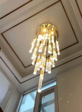 长楼梯吊灯复楼楼梯间旋吊灯现代别墅超长式中空转楼梯AYV灯吊灯