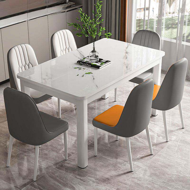 钢化玻璃餐椅组现代家吃饭桌OYI子小合户型桌客餐厅出租用屋长方