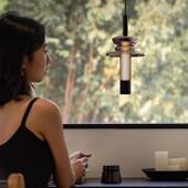 意式 极简卧室床头小吊古灯现代简中风吧台551餐厅舞约吊韵艺术玻