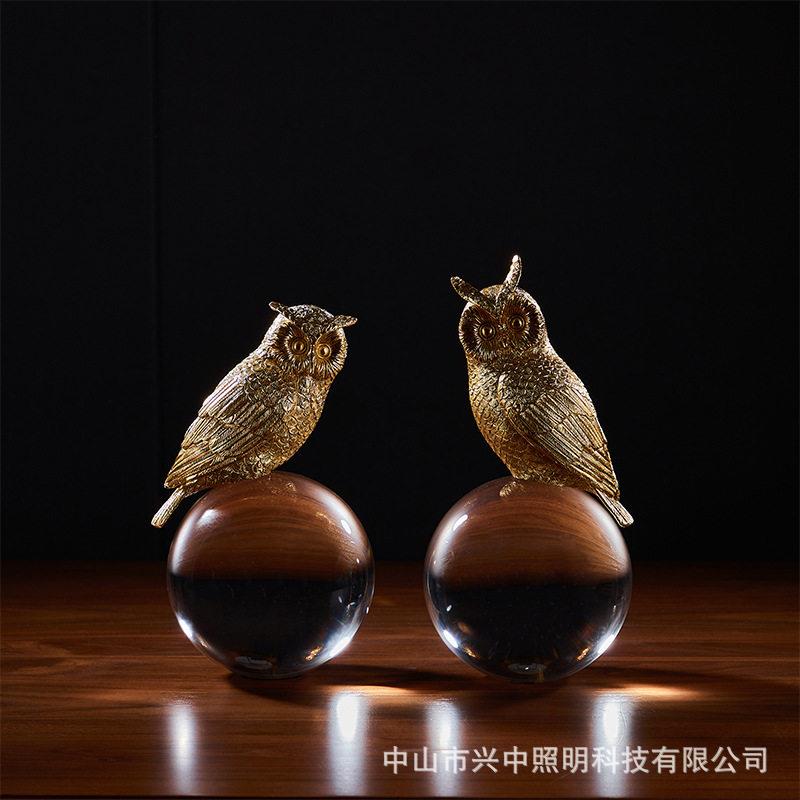 美式铜鸟家居饰品工艺品摆件别墅样板房新房书房公室软装饰品