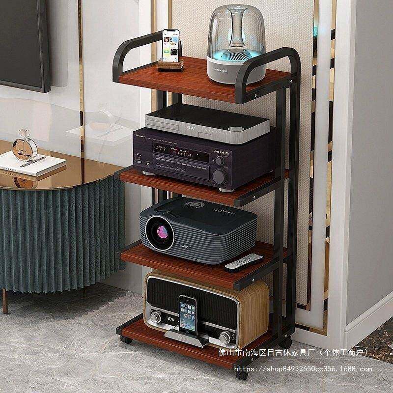 功放机架移动多层置物架落地调音台CD胆机支架音响机柜收纳脚架子