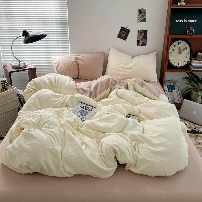 A类超柔纯棉水洗棉四件套加厚全棉学生宿舍床单床裙被套三件套