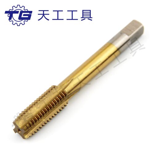 江苏天工直槽镀钛丝锥高速钢HSS全磨制机用丝攻细牙 攻丝牙M2-M12