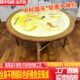 不锈钢圆桌可折叠桌子1.5米彩色3D加厚家用餐桌饭桌烤火桌免安装