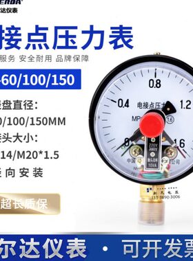 雷尔达YX-60/100/150电接点压力表上下限 双上限控制开关气压水压