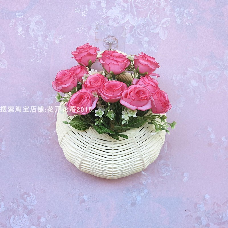 假花挂篮卧室墙壁装饰挂件餐厅房间客厅墙上面家居壁挂Z饰品绿植