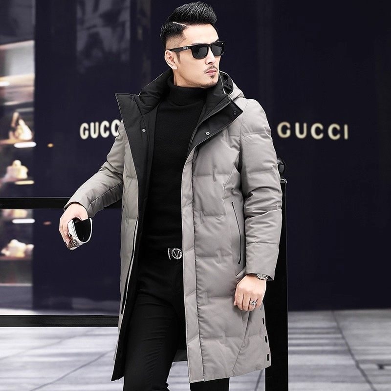 Taridean/塔尼德安羽绒服男中长款加厚保暖中年男士爸爸冬装外套