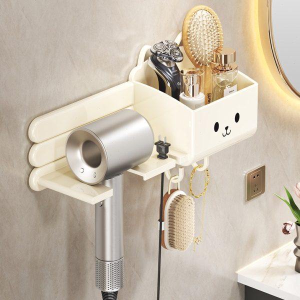 卫生间吹风机置物架免打孔电吹风挂架浴室牙刷风筒梳子一体收纳架,家庭/个人清洁工具,吹风机置物架,淘宝优惠券,粉丝福利购,淘宝优惠卷