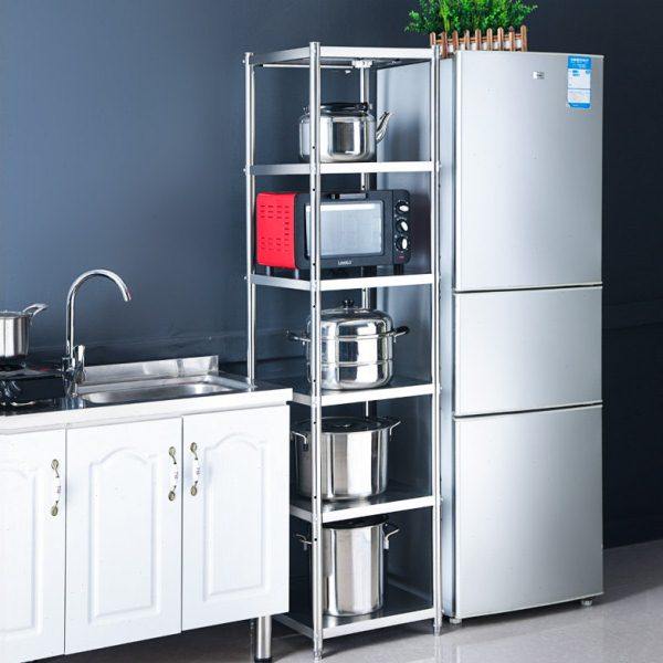 304不锈钢厨房置物架夹缝落地放锅微波炉碗盘架子多层收纳储物架,厨房/烹饪用具,微波炉置物架,淘宝优惠券,粉丝福利购,淘宝优惠卷