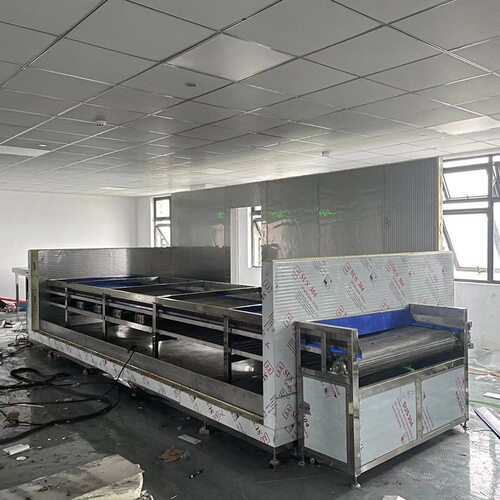 连续式速冻机 海虾鳌虾隧道式速冻机 海鲜大型连续式冷冻设备厂家