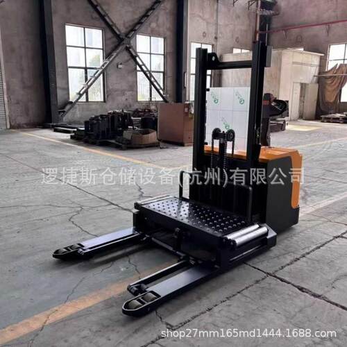 非标堆高车步行式液压装卸叉车​万向轴承平台+二侧旋转滚筒叉车
