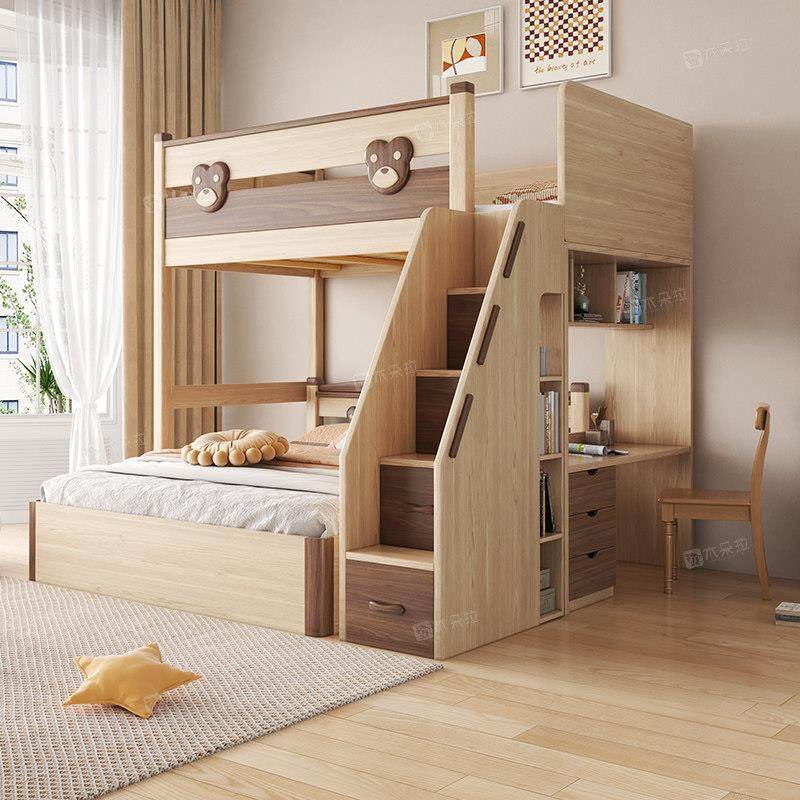 错位型上下床双层床上下铺儿童床高低床上床下桌组合床多功能实木,3C数码配件,USB多功能数码宝,淘宝优惠券,粉丝福利购,淘宝优惠卷