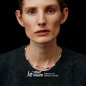 典藏限量稀缺意大利进口链条原创设计师褶皱白金项链 Murmure