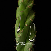 水滴型耳环 意大利老工匠纯手工14k金限量版 Murmure 抽象主义