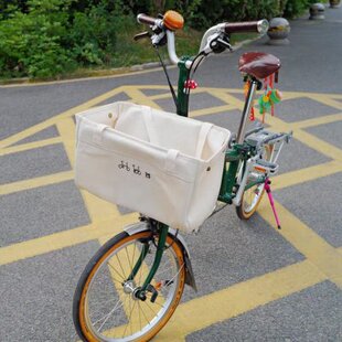 扶摇适用brompton小布折叠自行车配件宠物狗狗菜篮包置物篮车头包