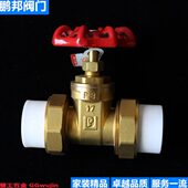 鹏邦PPR双活接闸阀4分6分1寸DN20DN25DN32耐高温耐腐蚀铜铸铜闸阀