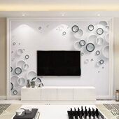 欧式 电视背景墙壁纸3d立体无纺布墙纸简约现代客厅无缝墙布壁画