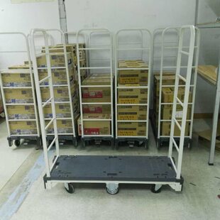 超市补货车六轮上货车窄巷道推车商超理货车通道挺车拆卸物流台车