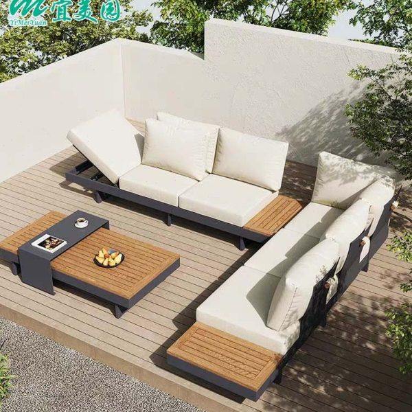 户外沙发柚木铝合金茶台庭院休闲别墅酒店转角防腐木组合露天家具,住宅家具,户外沙发,淘宝优惠券,粉丝福利购,淘宝优惠卷