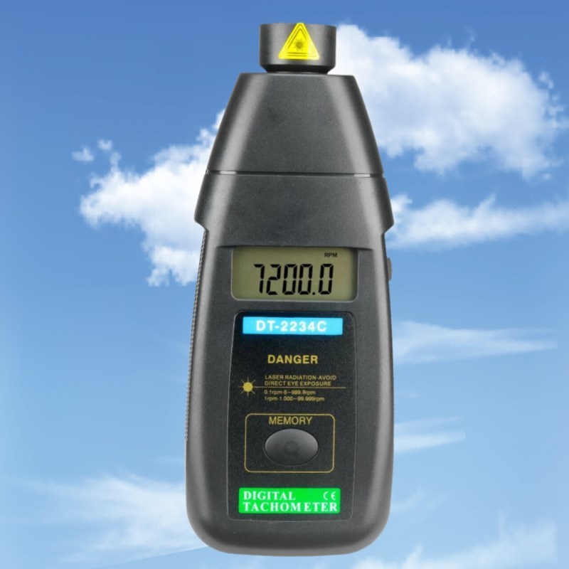 DT2234C光电接触两用转速表线速表转M速计DVT2236C表