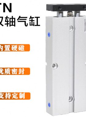 TN TDA双轴双杆气缸10 16 20 25 32 40X10X25X40X50X100S定位气缸