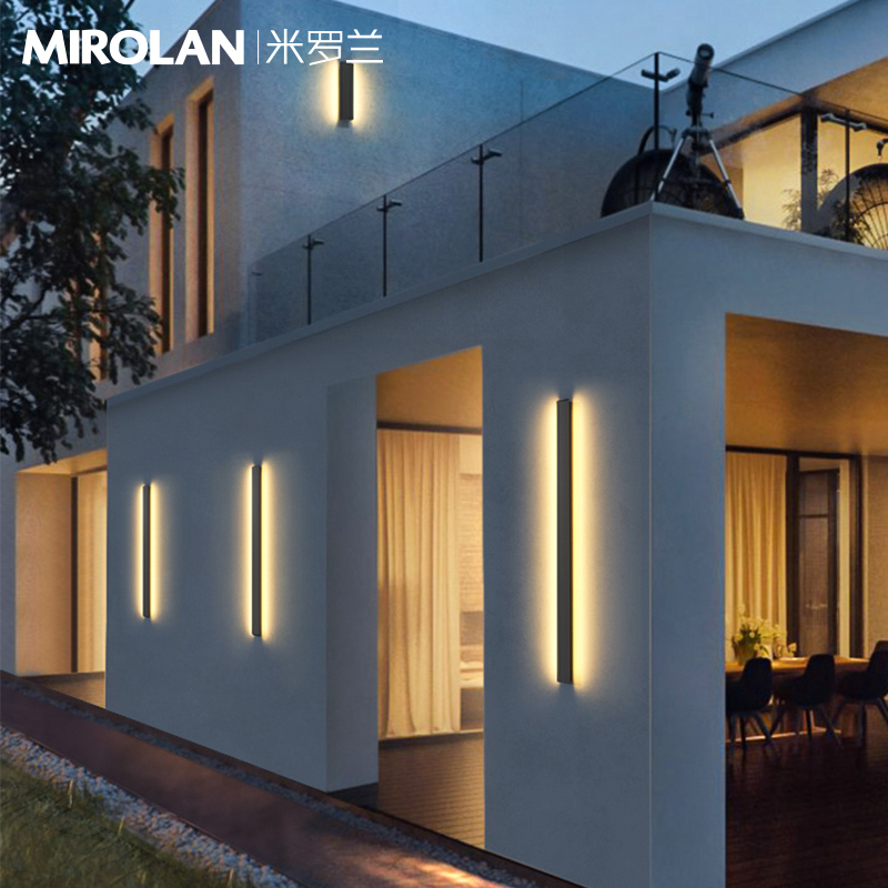 庭院壁灯b户外长条壁灯防水外墙壁灯入户大门门前灯别墅柱子壁灯