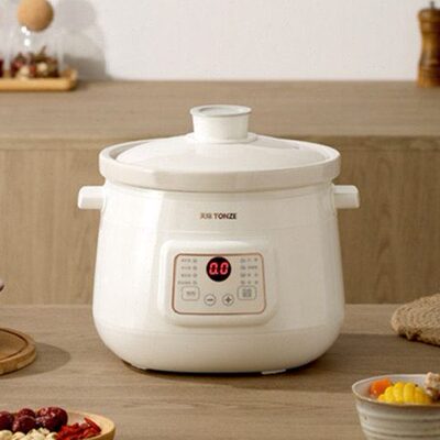 天际全自动陶瓷电炖锅家用宿舍煮粥煲汤BB辅食紫砂锅文火慢炖2-3L