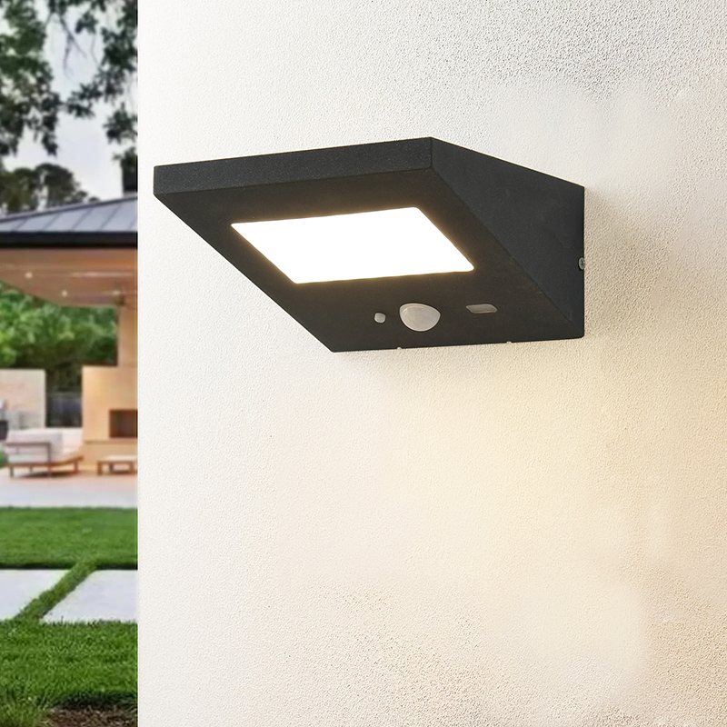 太阳能壁灯现代简约室外防水阳台天台露台大P门口别墅户外墙灯具