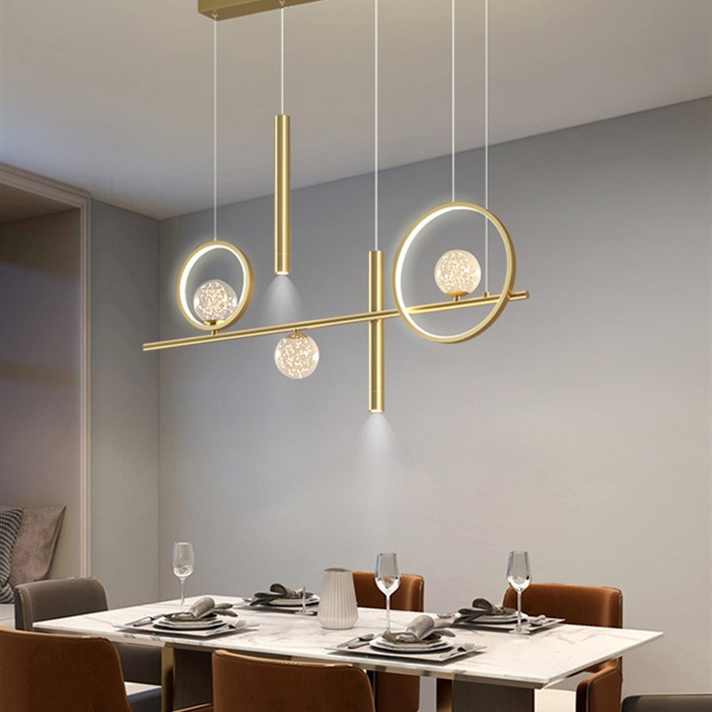 餐厅吊灯现代简约2m024新款小户型家用吧台饭厅餐桌创意极简长条