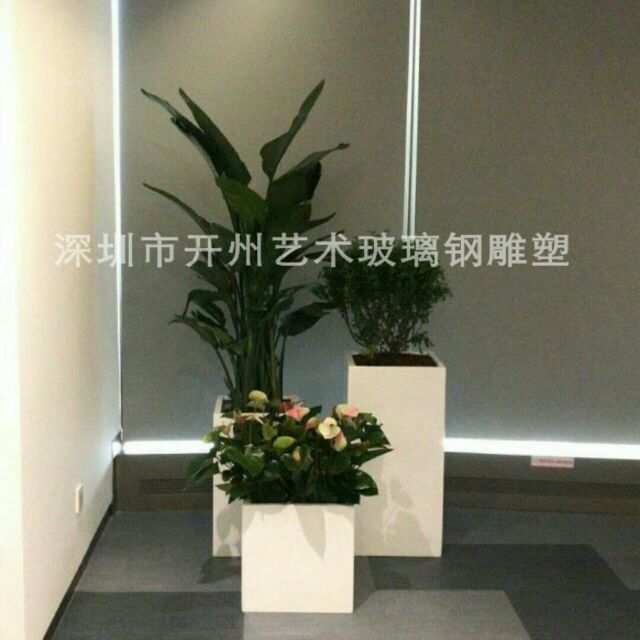 深圳厂家直销创意玻璃钢花盆公园广场购物中心绿化带雕塑园林景观