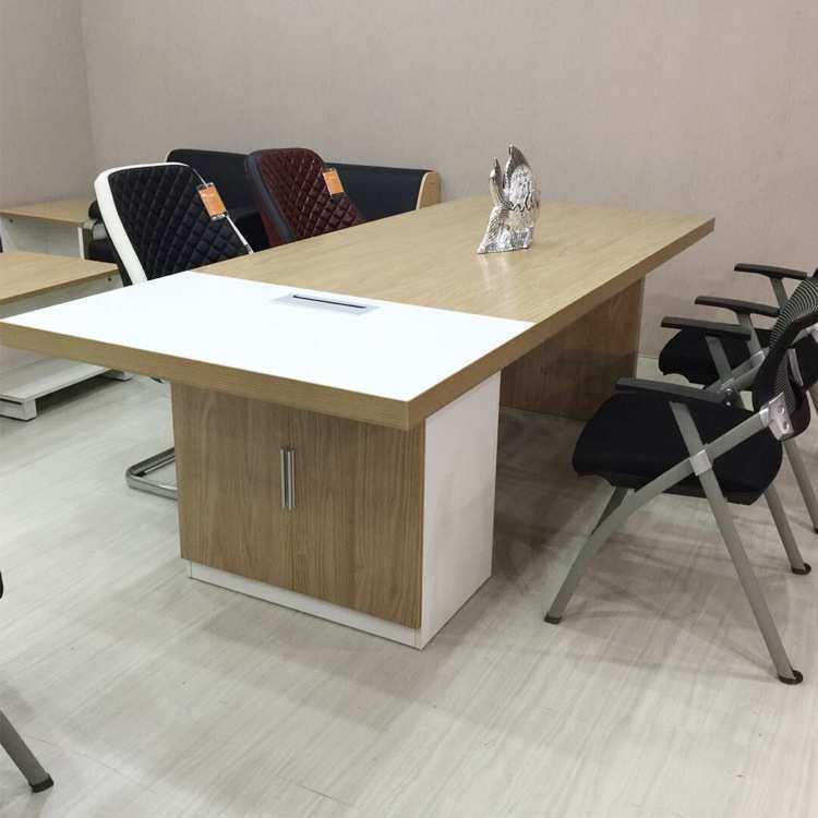 时尚板式会议桌公司学校会议台接待室会客桌长方形会议桌