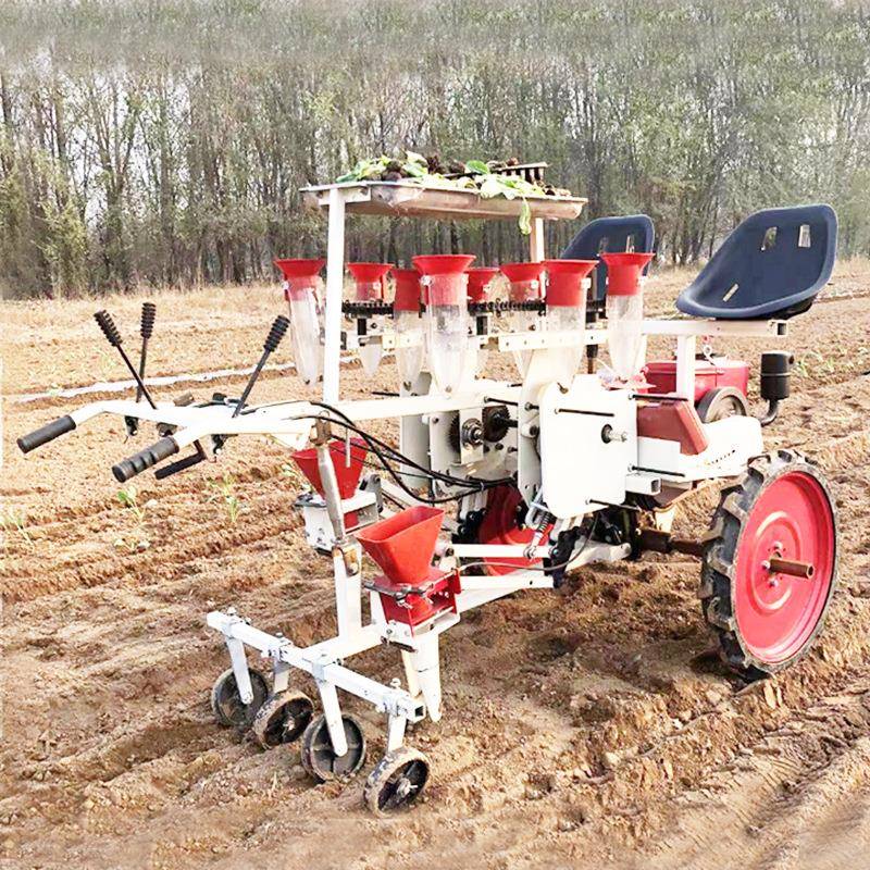 拖拉机带移栽机四行八行移栽机蔬菜洋葱药材移栽机牵引式移栽机