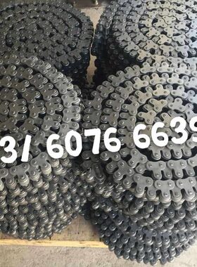 顶置滚轮链条输送链条内片带滚轮4 5 6分08B10A12A 1寸16A40-1LTR