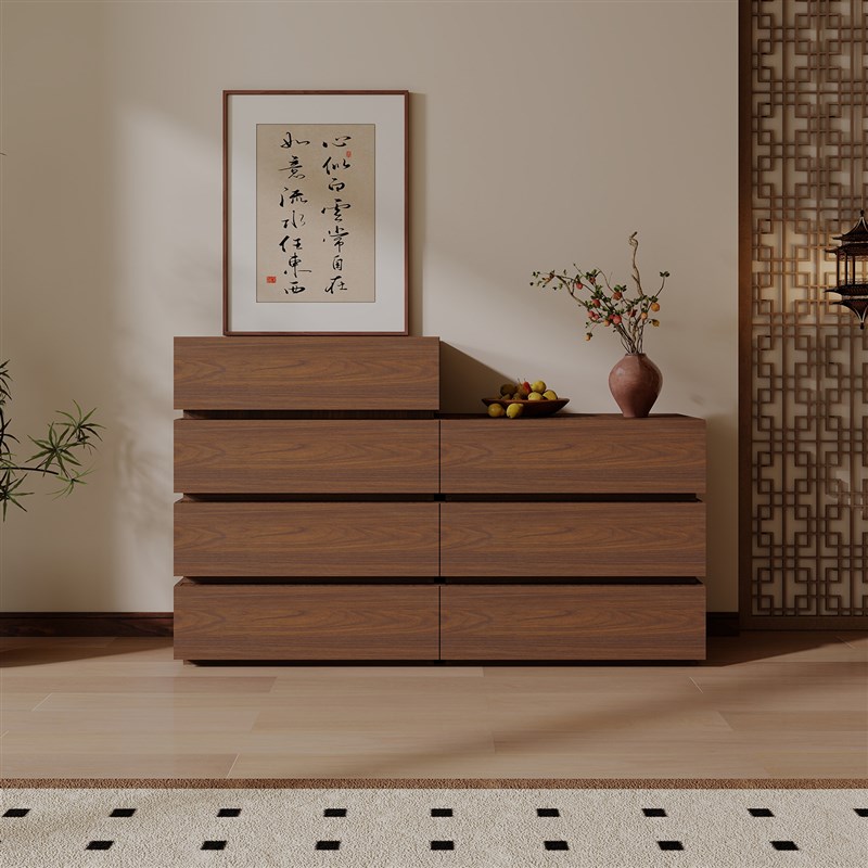 覆古风实木斗f柜客厅靠墙储物柜卧室床尾置物柜抽屉柜边柜定制