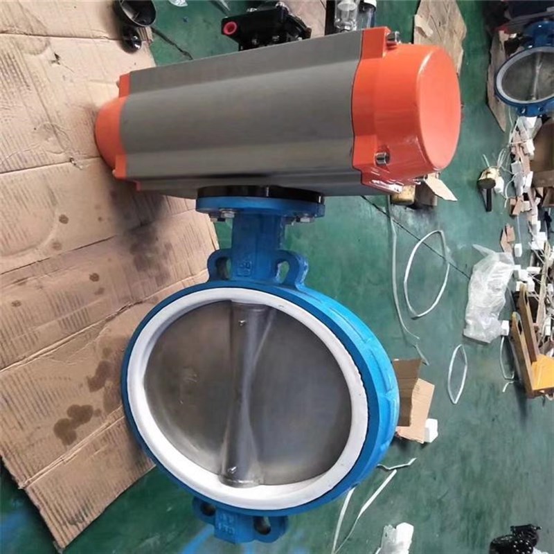 气动式蝶阀 气动对夹蝶阀气动铸铁 软密封蝶阀 法兰蝶S阀D671X-16