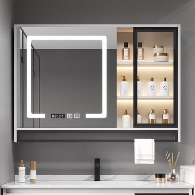 浴室镜柜智能单独挂墙式75/85/95/105/115cm化妆室收纳一体置物柜