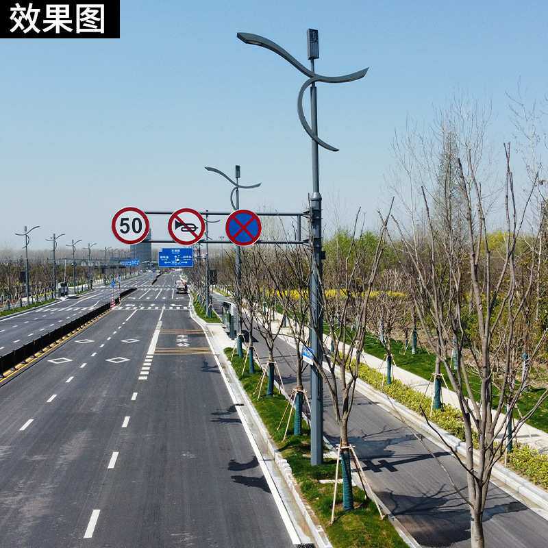监控路灯合杆路灯多功能交通信号组合杆工程LED路灯综合杆指示牌
