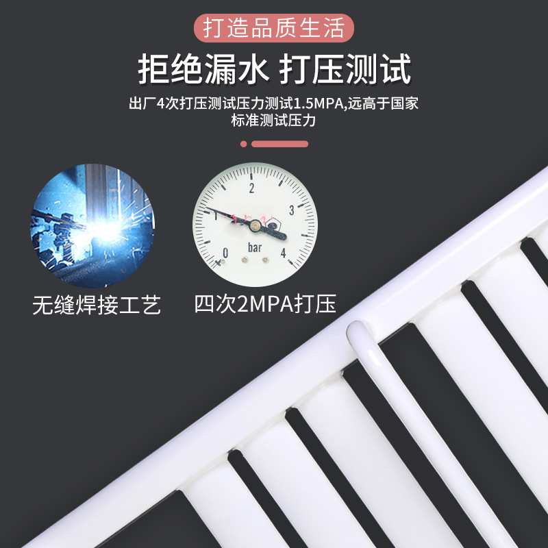 厂家直销家用钢制小背篓暖气片水暖散热器卫生间浴室带毛巾架背篓
