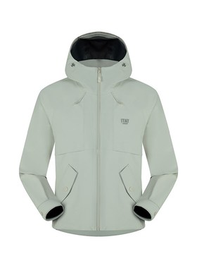 ITAT户外休闲运动徒步防风通勤硬壳外套冲锋衣Q连帽防水机能情侣