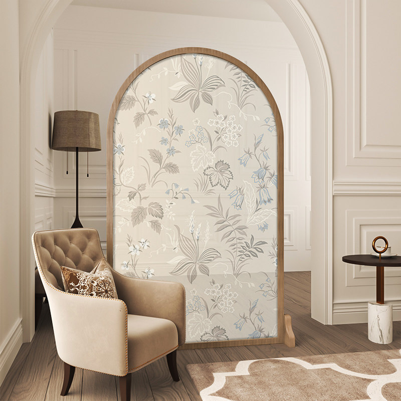 简约现代实木定制移动屏风隔断装饰家用客厅玄关美式欧式艺术座屏