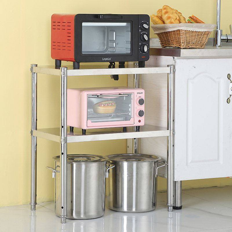 加厚两层不锈钢置物架家q用厨房落地微波炉烤箱锅碗架50高层架二,商业/办公家具,操作台,淘宝优惠券,粉丝福利购,淘宝优惠卷