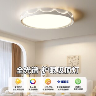 全光谱护眼吸顶灯卧室灯主卧房间儿童房led灯具遥控智能照明全屋
