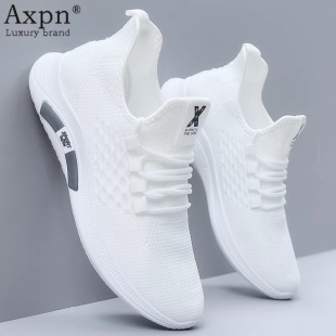 舒适网面运动鞋 透气薄款 男款 2025年新款 男 男鞋 百搭白色休闲鞋 夏季