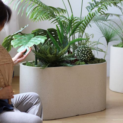 长方形圆弧大号花盆花箱马槽阳台户外庭院花卉绿植种植箱景观盆景