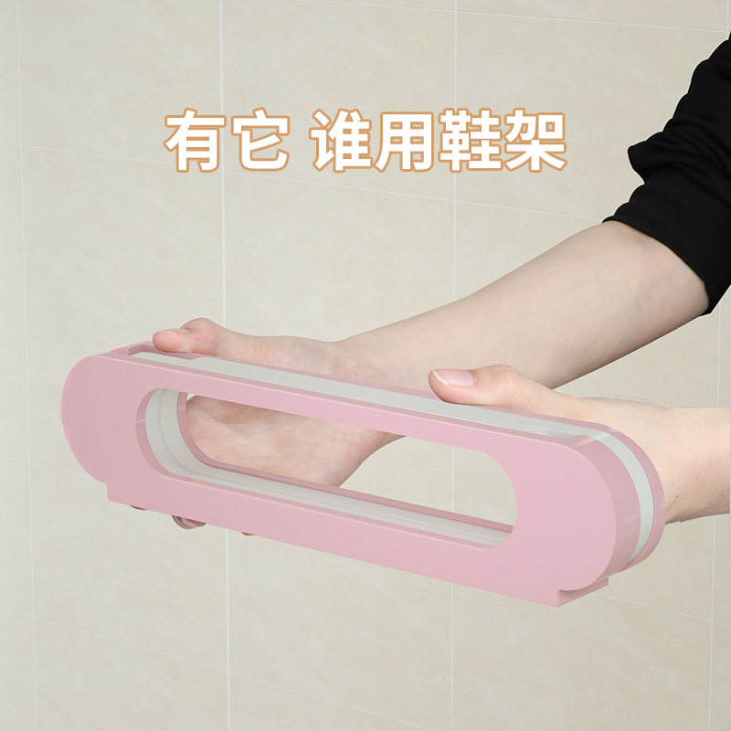 拖鞋架壁挂式厕所门后鞋子收纳神器卫生间墙壁免打孔鞋架置物挂架