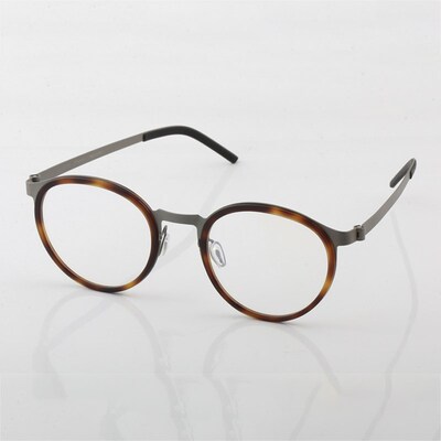 加大码9704近视眼镜框男超轻纯钛眼镜架圆框配近视变色镜大脸6379